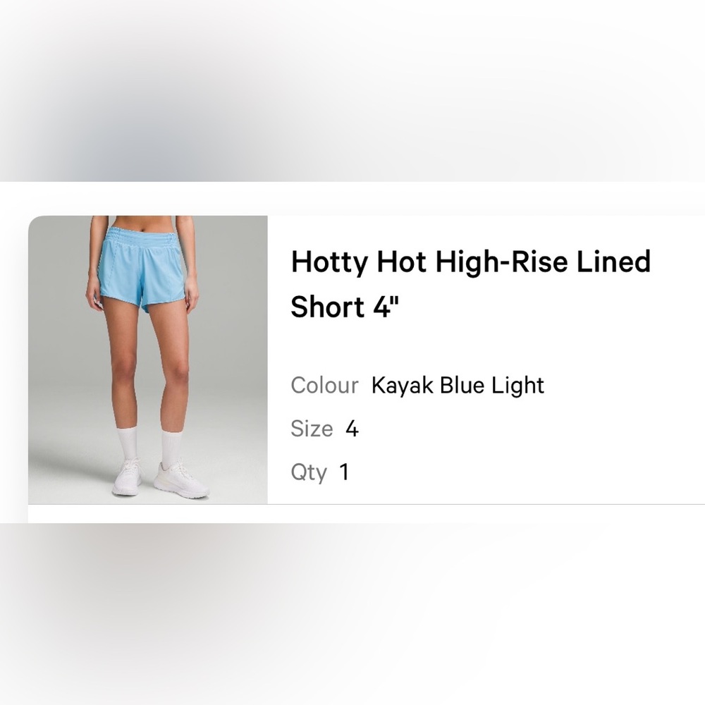 Lululemon Hotty Hot Kayak Blue Shorts